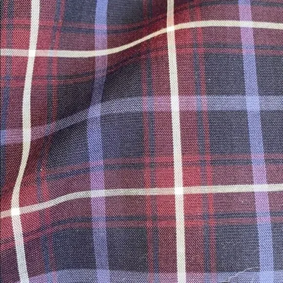 Jos. A. Bank Maroon Plaid Button-Down ShirtSz L